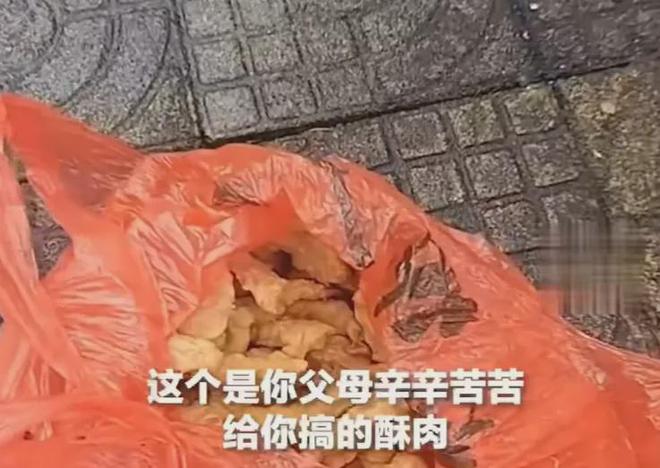 高速服务区发现大量被扔的年货！有排骨、腊肉、炸好的小酥肉…“